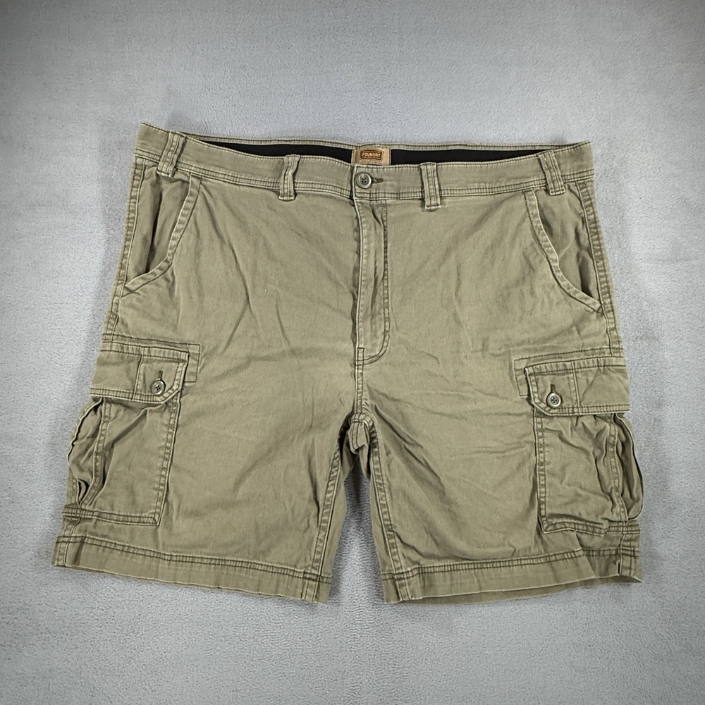 The Foundry Supply Co. Cargo Shorts Mens 50 Green High Rise Comfort Stretch